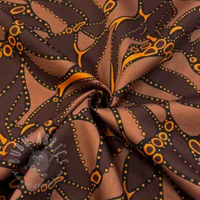 Pamuk SATIN Abstract dark brown