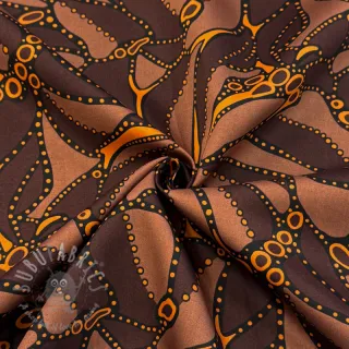 Pamuk SATIN Abstract dark brown
