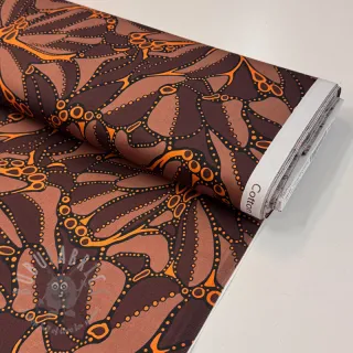 Pamuk SATIN Abstract dark brown