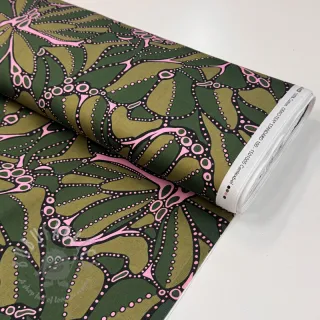 Pamuk SATIN Abstract dark green