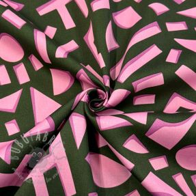 Pamuk SATIN Geometric dark green