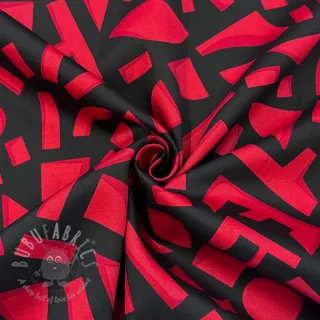 Pamuk SATIN Geometric dark red