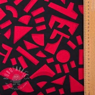Pamuk SATIN Geometric dark red