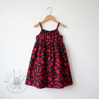 Pamuk SATIN Geometric dark red