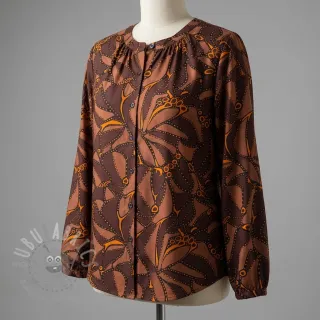 Pamuk SATIN Abstract dark brown