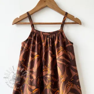 Pamuk SATIN Abstract dark brown