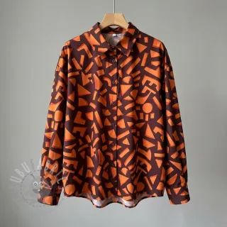 Pamuk SATIN Geometric dark brown