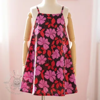 Pamuk SATIN Autumn flowers dark red