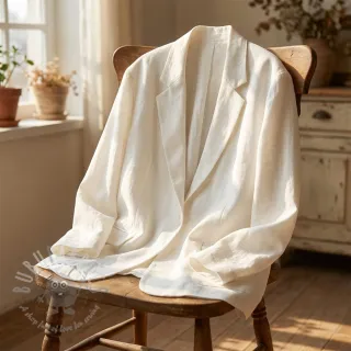 Viskoza s lanom SPANDEX off white