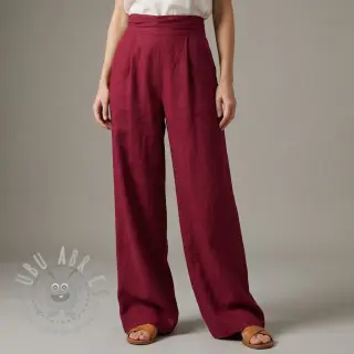 Viskoza s lanom SPANDEX burgundy