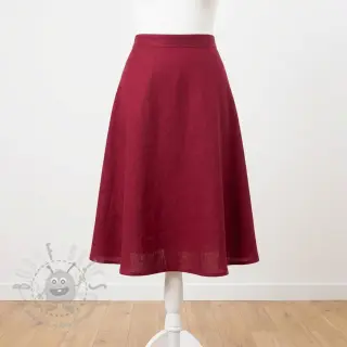 Viskoza s lanom SPANDEX burgundy