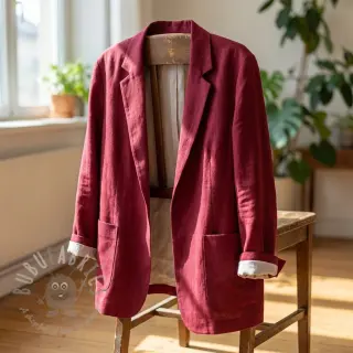 Viskoza s lanom SPANDEX burgundy