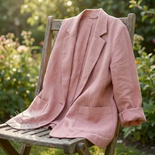 Viskoza s lanom SPANDEX old rose