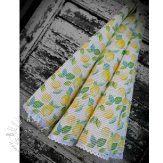 Pamučni vafel Lemons digital print