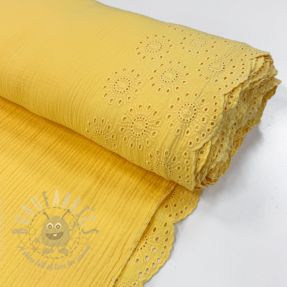Tetra Tkanina/Muslin 1-side border soft yellow