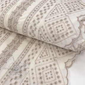 Pamučna tkanina EMBROIDERY Lilian beige