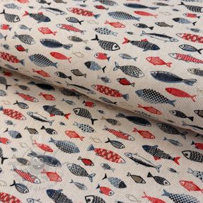 Dekorativna tkanina Linenlook Aquarium multico