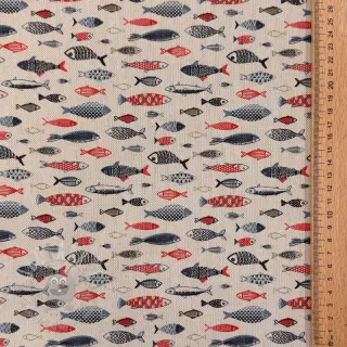 Dekorativna tkanina Linenlook Aquarium multico