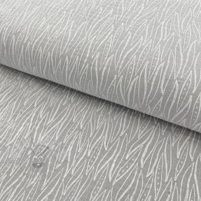 Tetra Tkanina/Muslin Leaves light grey