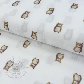Dvojitá gázovina/mušelín Animals design B digital print ORGANIC