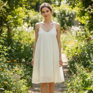 Pamuk EMBROIDERY Rosemary white
