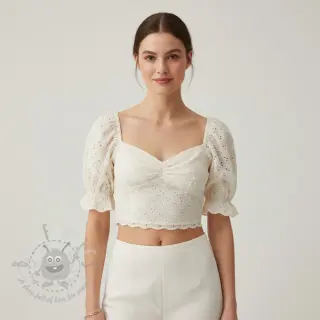 Pamuk EMBROIDERY Rosemary white