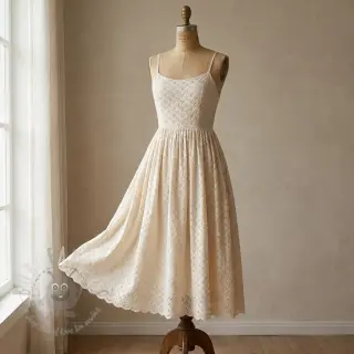 Pamuk EMBROIDERY Rosemary off white