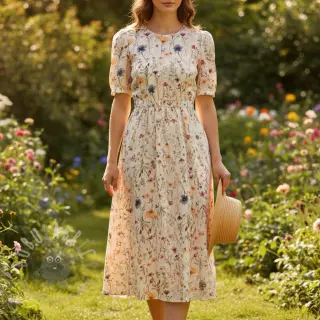 Viskoza s lanom Botanic design A