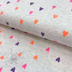 Jersey Hearts NEON ecru melange