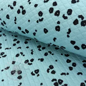 Triko materijal QUILT Animal skin fresh sage