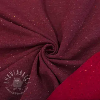 Triko materijal čupav COSY burgundy melange