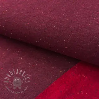 Triko materijal čupav COSY burgundy melange