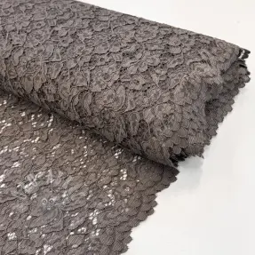 Čipka Scallop dark grey