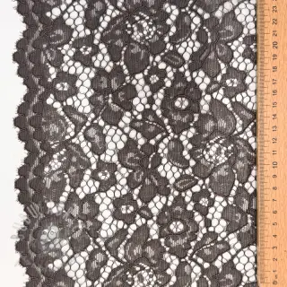 Čipka Scallop dark grey