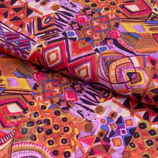 Pamuk VOILE Abstract ochre digital print