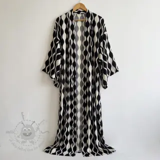Viskoza ECOVERO Abstract black ecru