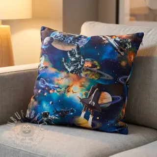 Pamuk Space navy digital print