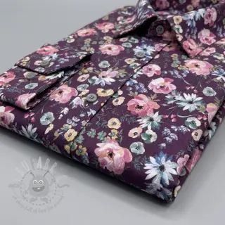 Pamuk Flowers Anabell dark purple digital print