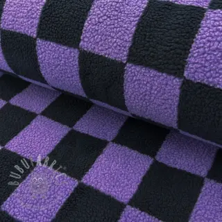 Tkanina za kapute TEDDY JACQUARD Checks purple