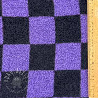 Tkanina za kapute TEDDY JACQUARD Checks purple