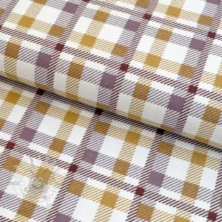 Pamuk FLANNEL Checks and checks ochre