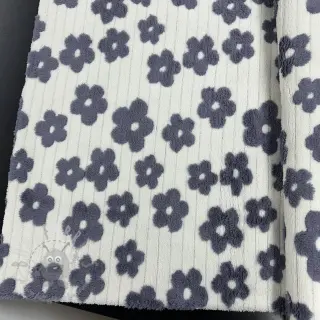 Tkanina za kapute TEDDY Flower power lavender 2nd class