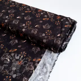 Viskoza RAYON POPLIN Dark barrock design A