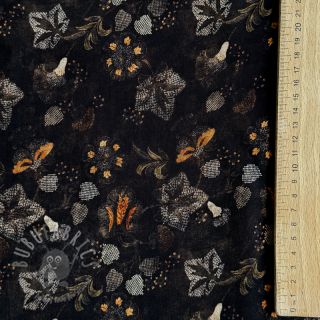 Viskoza RAYON POPLIN Dark barrock design A