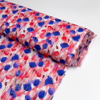 Viskoza RAYON POPLIN Poppys design A