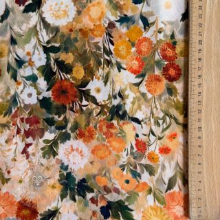 Viskoza RAYON POPLIN Wild flowers design A