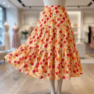 Viskoza RAYON POPLIN Poppys design C