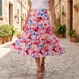 Viskoza RAYON POPLIN Bouncy design F