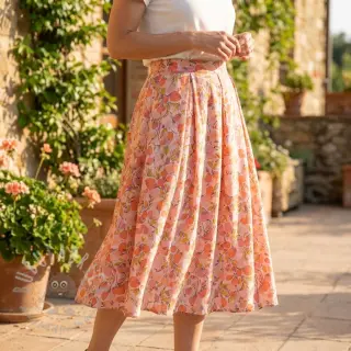 Viskoza RAYON POPLIN Simplistic flowers design A
