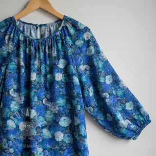 Viskoza RAYON POPLIN Flower sea design B